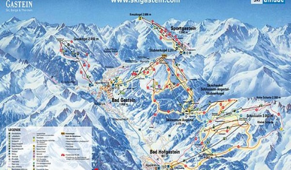 Bad-Gastein-Ski-amade Piste Map