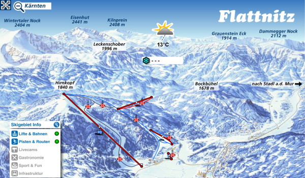 Flattnitz Piste Map