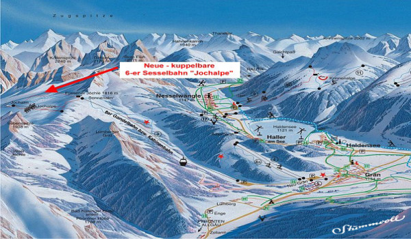 Fussener-Jochle-Gran Piste Map