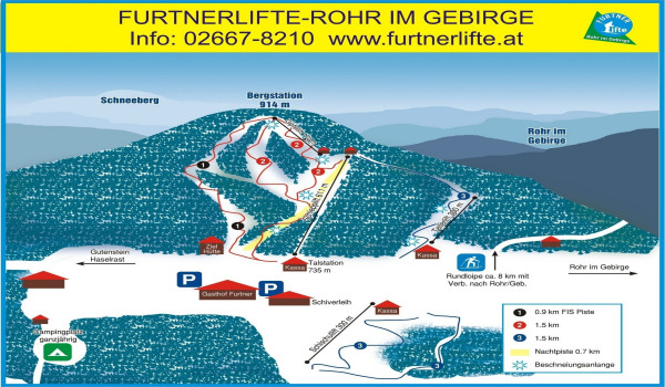 Furtnerlifte-Rohr-im-Gebirge Piste Map