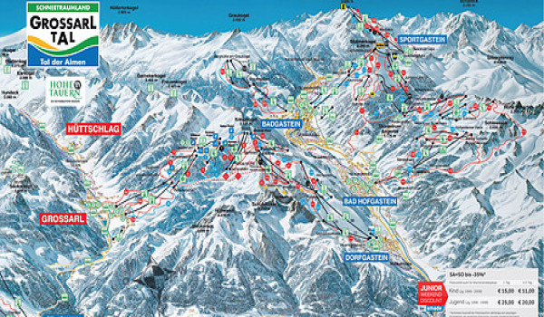 Grossarl-Tal-Ski-amade Piste Map