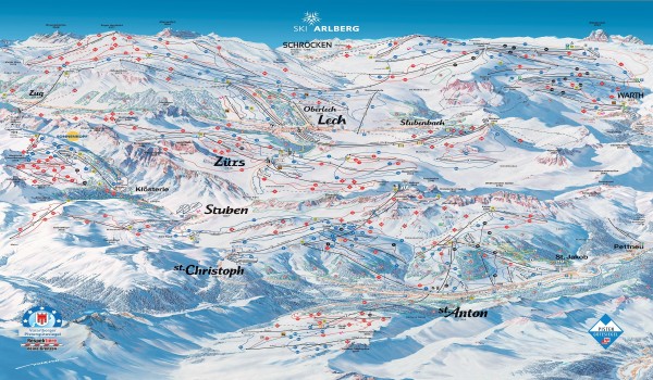 Lech-Zurs-am-Arlberg Piste Map