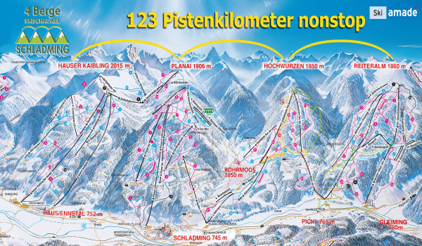 Reiteralm-Schladming Piste Map