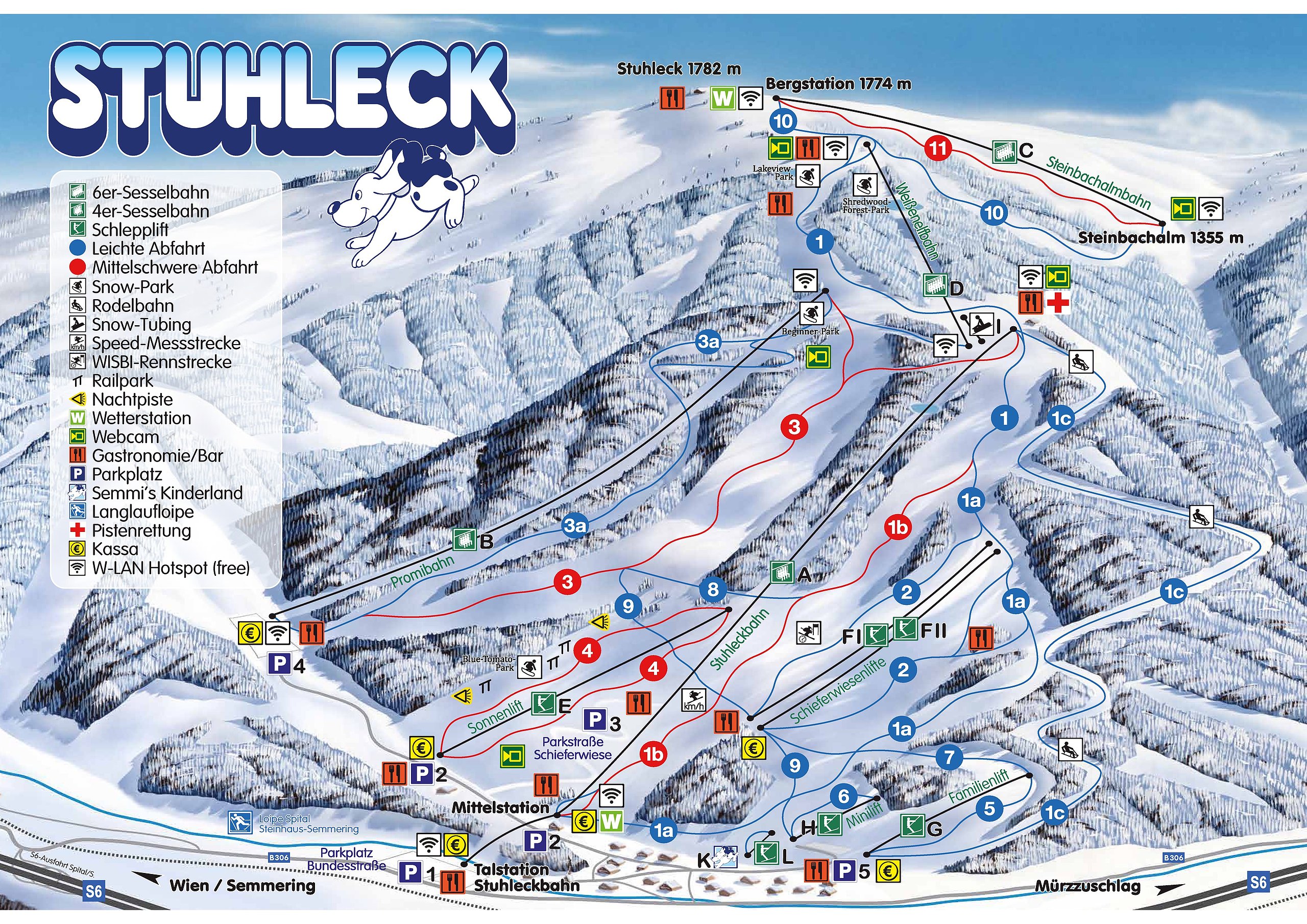 Ski Stuhleck - Semmering - Hotels, Skiverleih, Pistenplan...