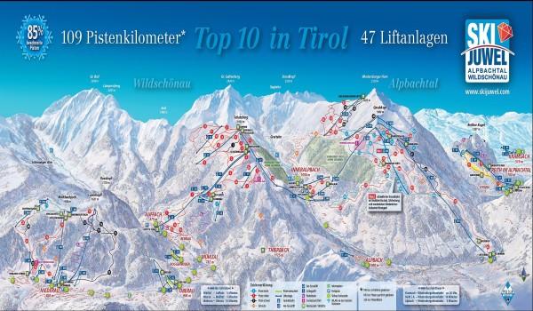 Alpbachtal-Ski-Juwel-Alpbachtal-Wildschonau Pistenplan