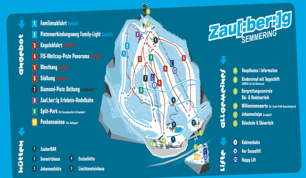 Zauberg-Semmering-Hirschenkogel Piste Map