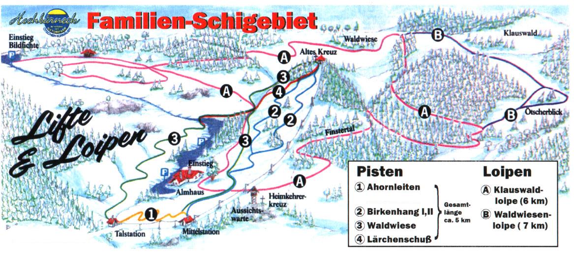 Hochbarneck Piste Map