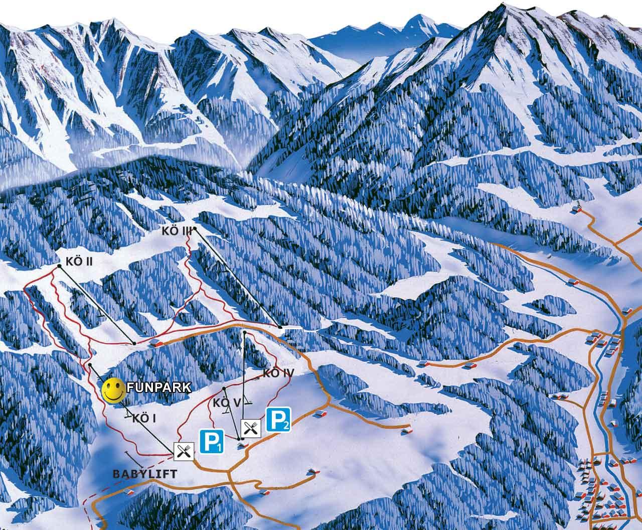 Konigsberg-Hollenstein/Ybbs Piste Map